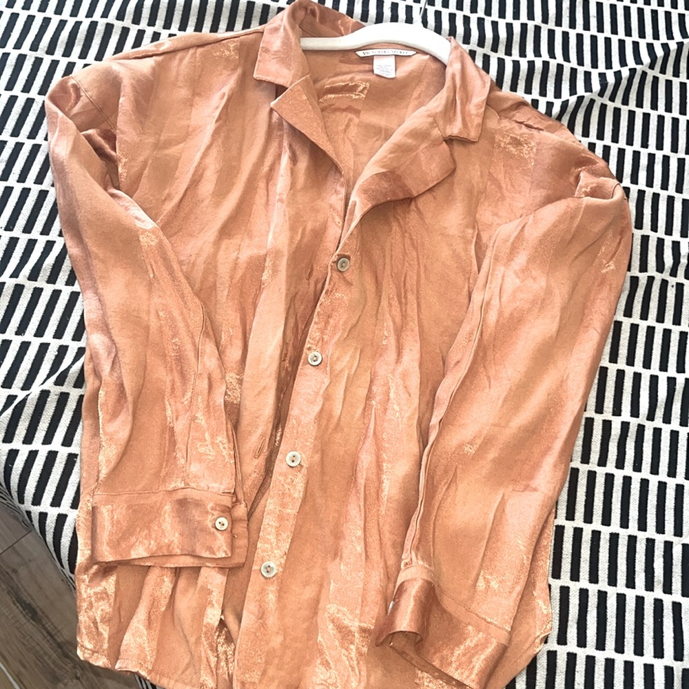 Victorias Secret button down pajama blouse